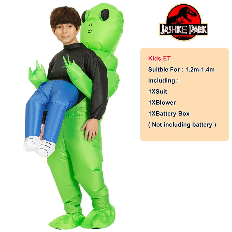 ET-Aliens Inflatable Costume – Scary Monster Cosplay for Adults & Kids, Halloween, Christmas, Thanksgiving, Party, Festival Costume