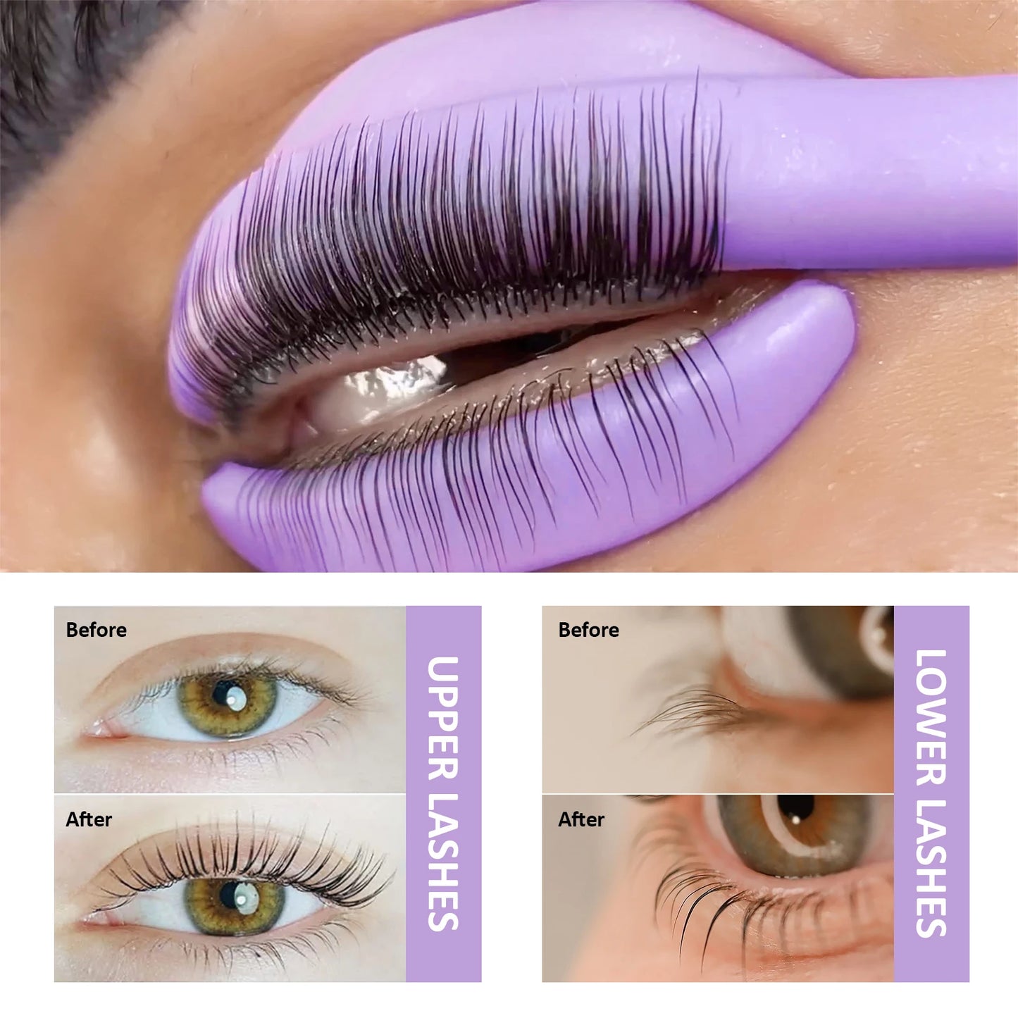 Libeauty 7 Paris Reusable Lash Lift Shield Pads – Silicone Eyelash Curler & Curling Iron Accessories, Makeup Tool