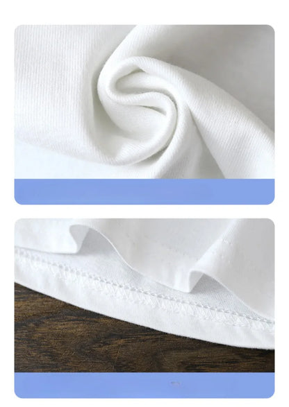 2-10Y Children’s Pure Cotton Short Sleeve Pullover T-Shirt – Baby Boys & Girls Summer Tops